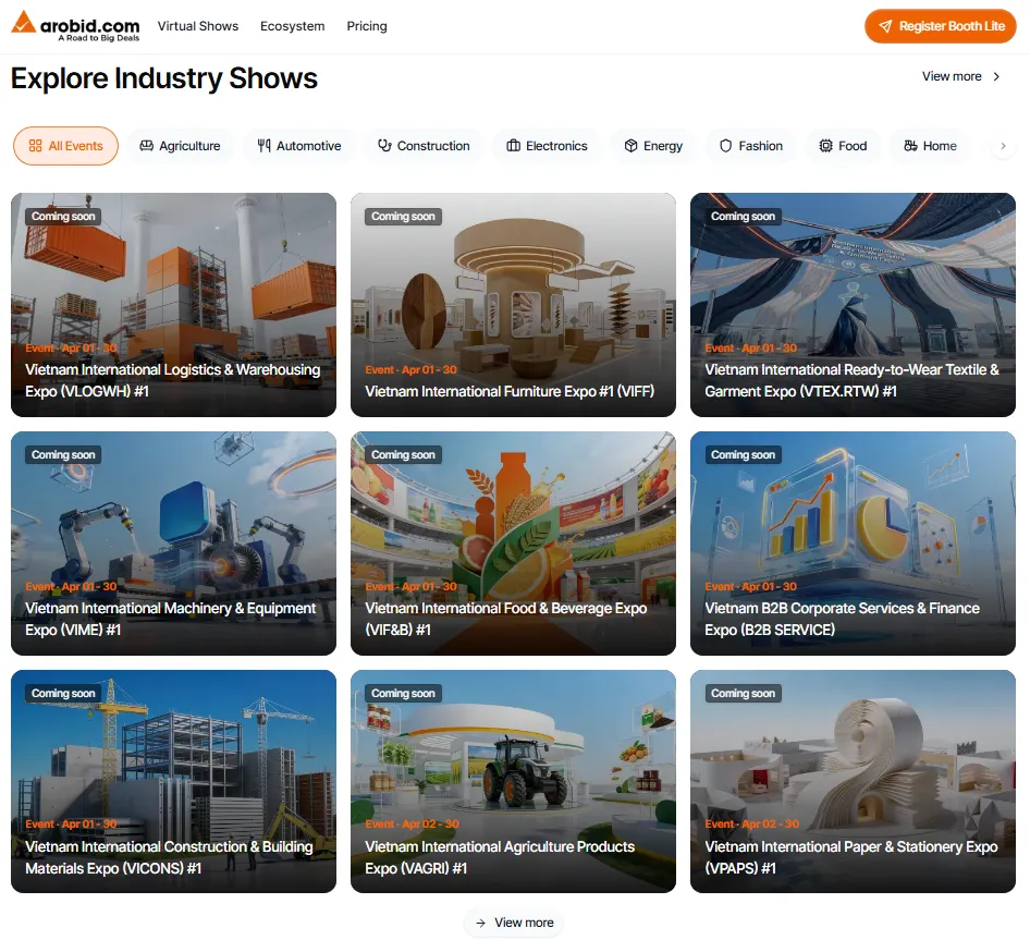 120 triển lãm trực tuyến đã được lên lịch trong năm 2026